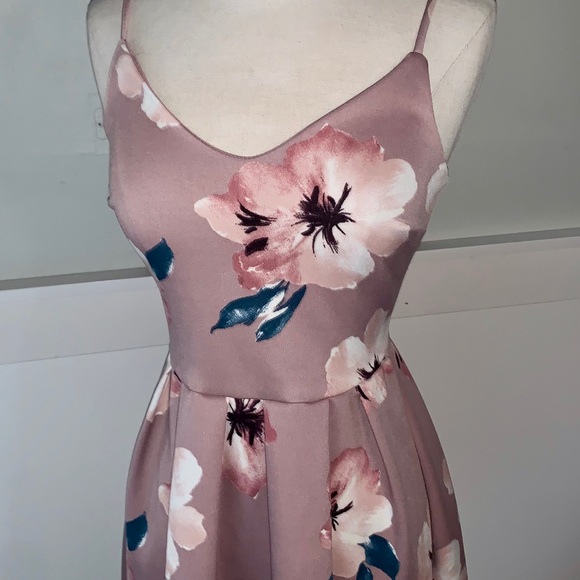 NEW WITH TAGS SOPRANO FIT & FLARE SPAGHETTI STRAP DRESS FLORAL & LAVENDER SIZE S - Picture 7 of 16